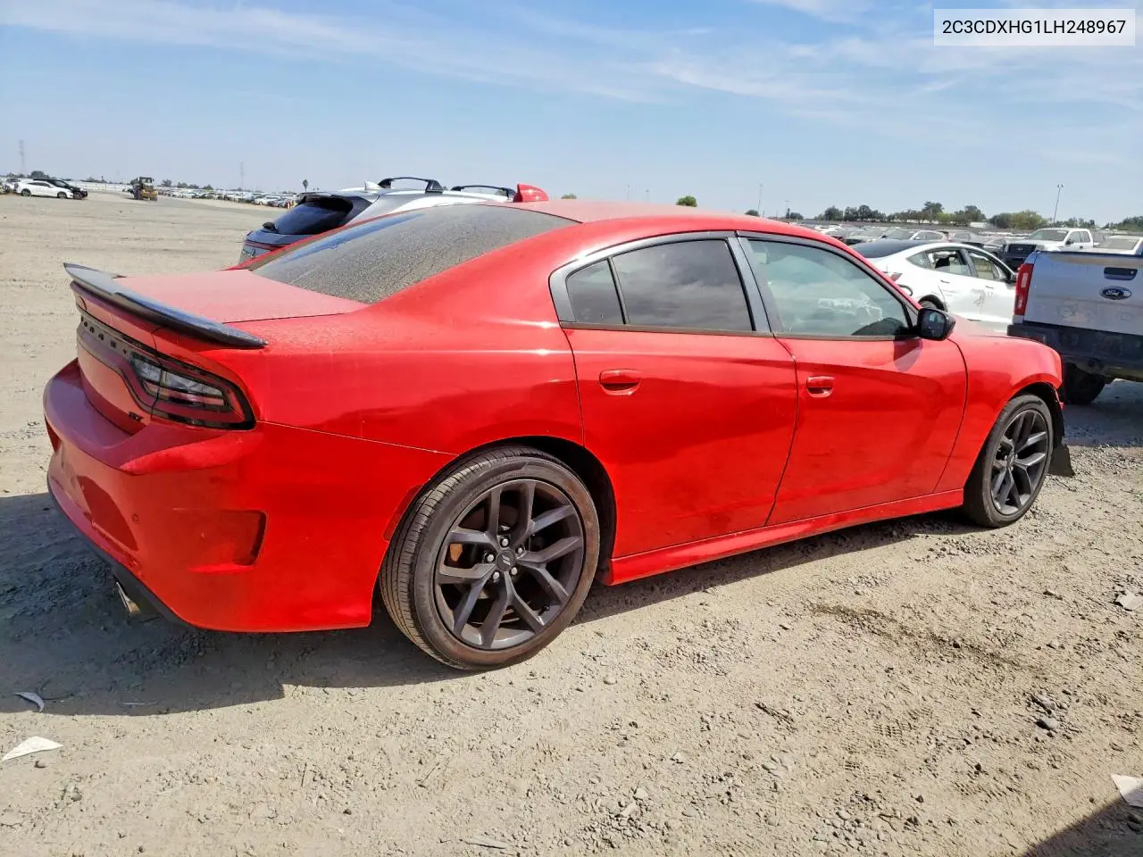 2020 DODGE CHARGER VIN 2C3CDXHG1LH248967 — фото 3