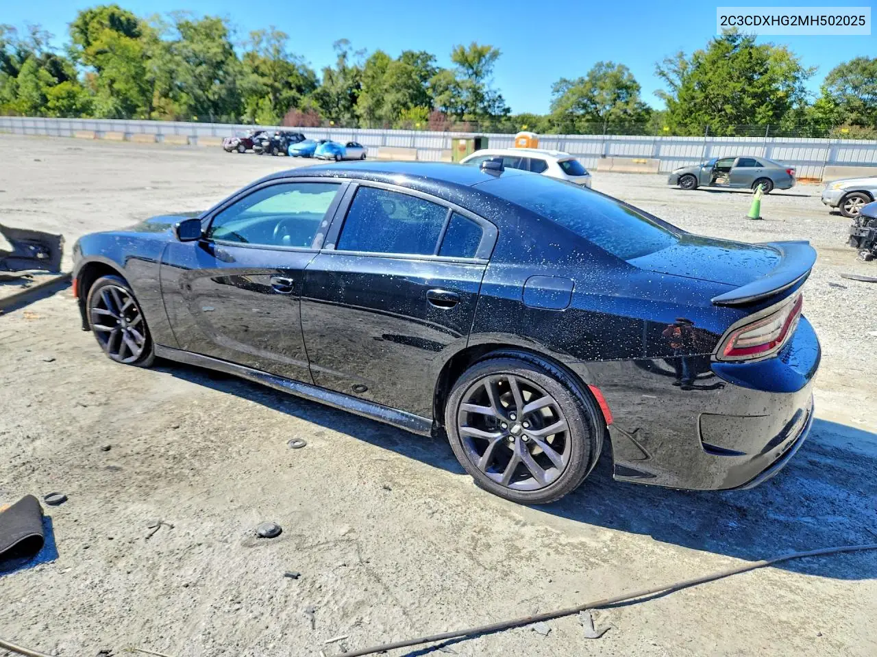 2021 DODGE CHARGER VIN 2C3CDXHG2MH502025 — фото 2