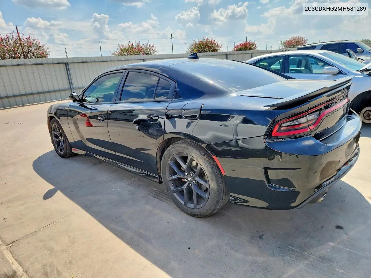 2021 DODGE CHARGER VIN 2C3CDXHG2MH581289 — фото 2