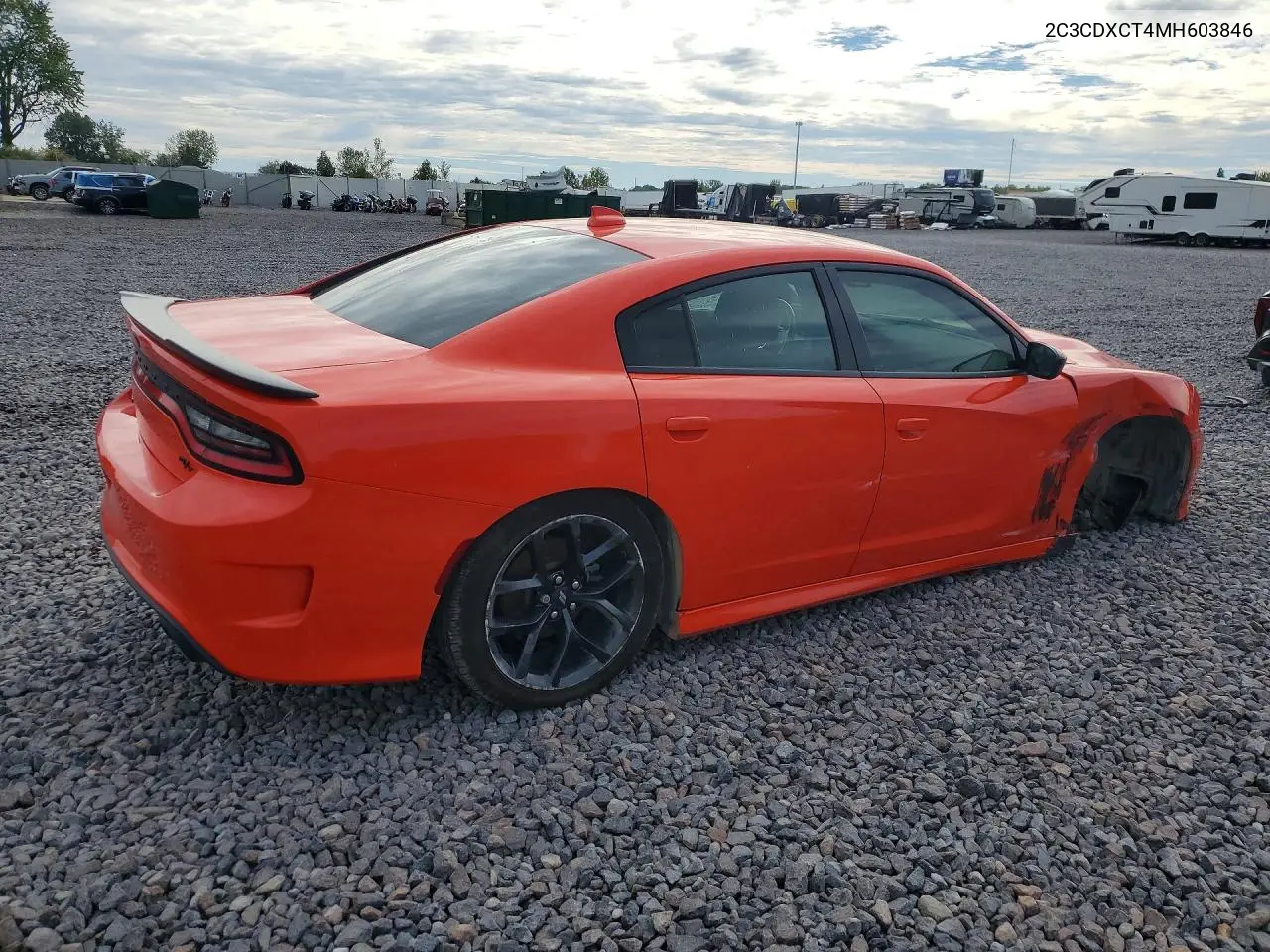 2021 DODGE CHARGER VIN 2C3CDXCT4MH603846 — фото 3