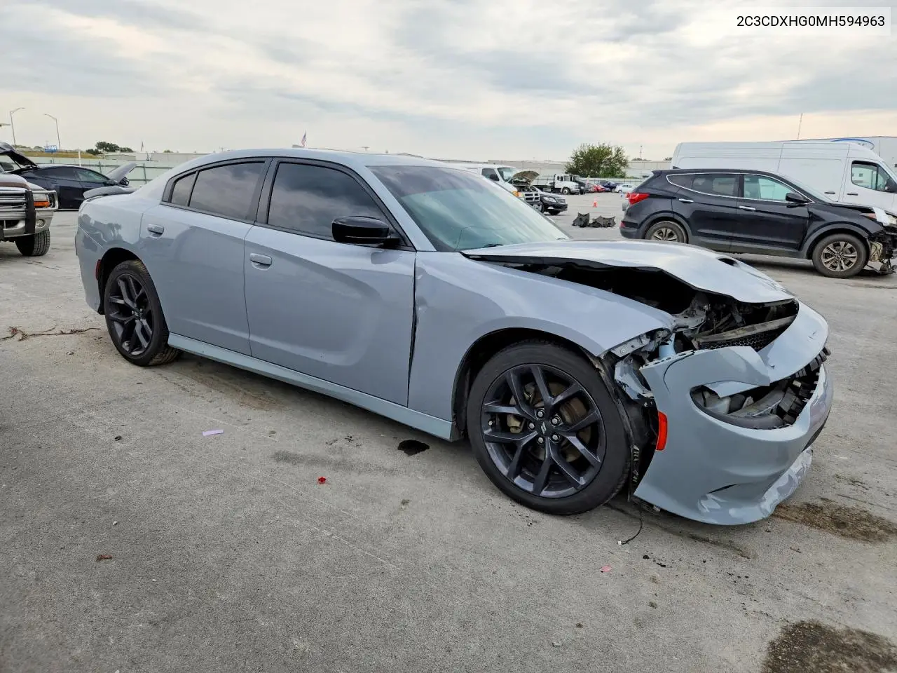 2021 DODGE CHARGER VIN 2C3CDXHG0MH594963 — фото 4