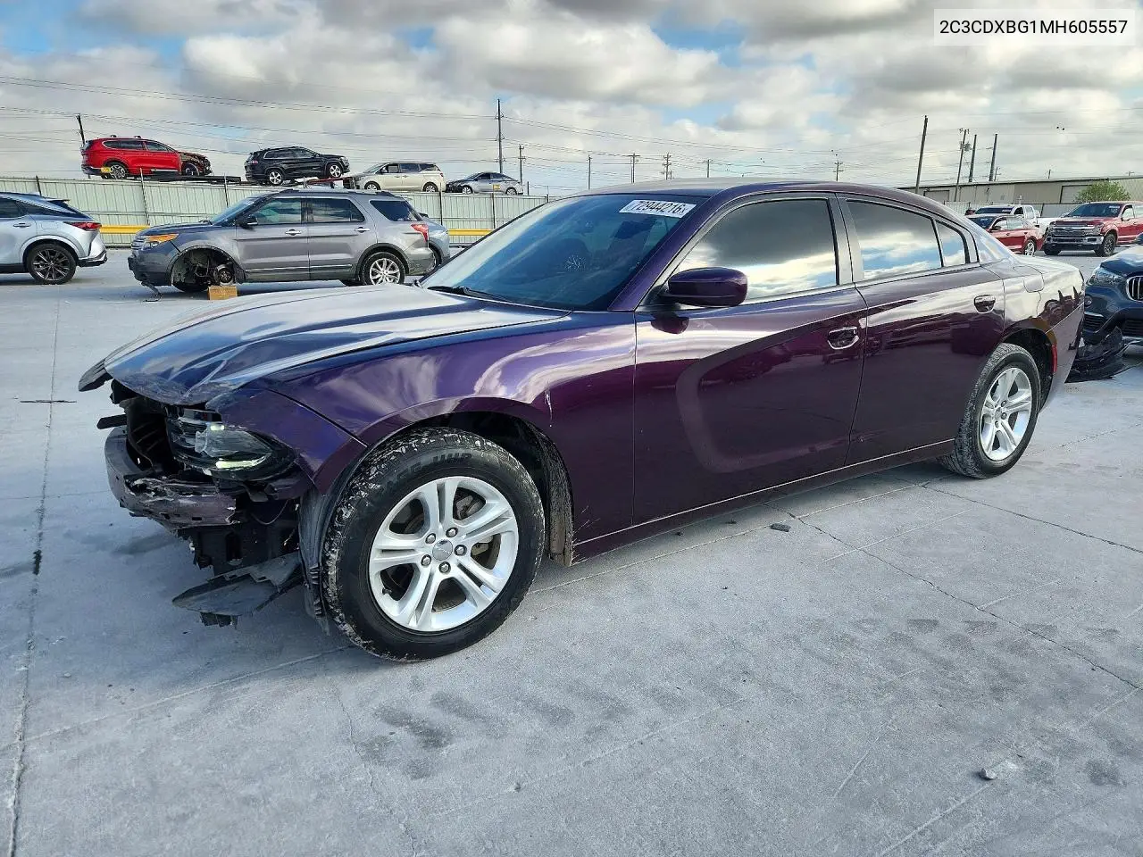 DODGE CHARGER 2021, VIN 2C3CDXBG1MH605557