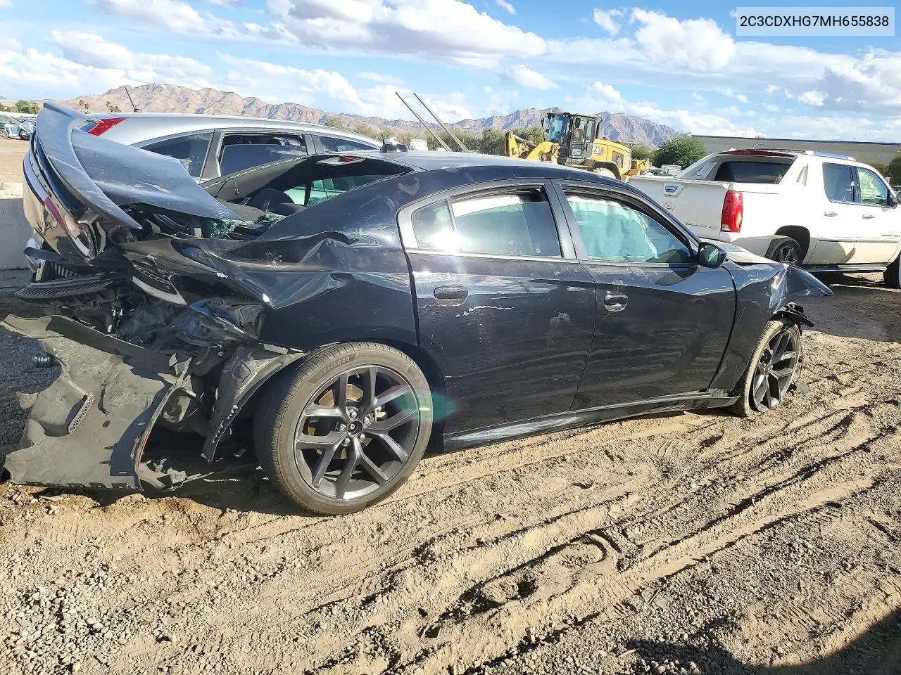 2021 DODGE CHARGER VIN 2C3CDXHG7MH655838 — фото 3