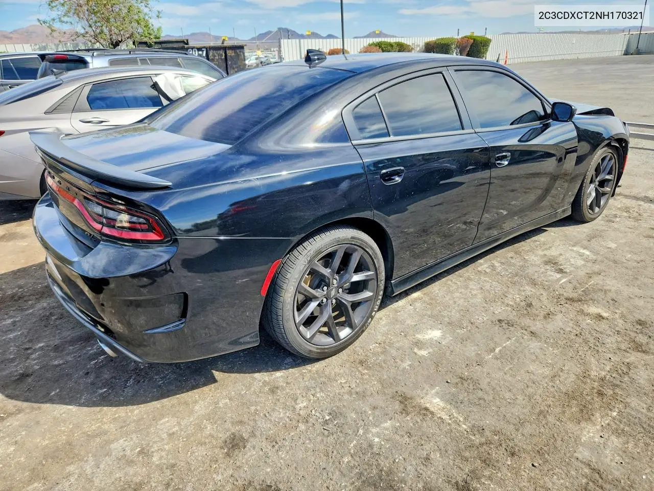 2022 DODGE CHARGER VIN 2C3CDXCT2NH170321 — фото 3
