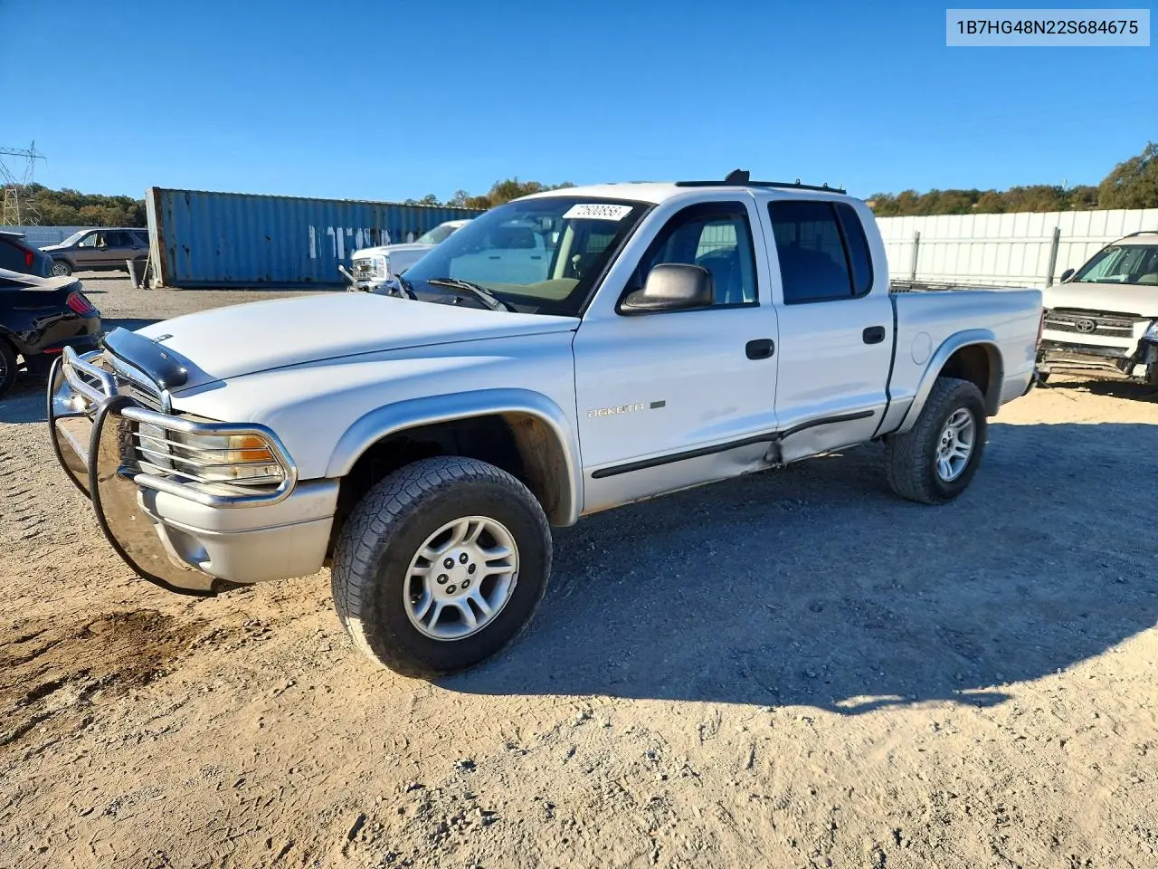 DODGE DAKOTA 2002, VIN 1B7HG48N22S684675