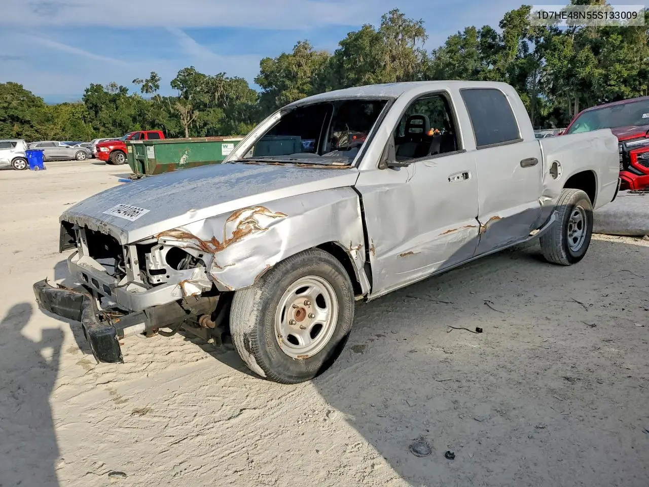 DODGE DAKOTA 2005, VIN 1D7HE48N55S133009