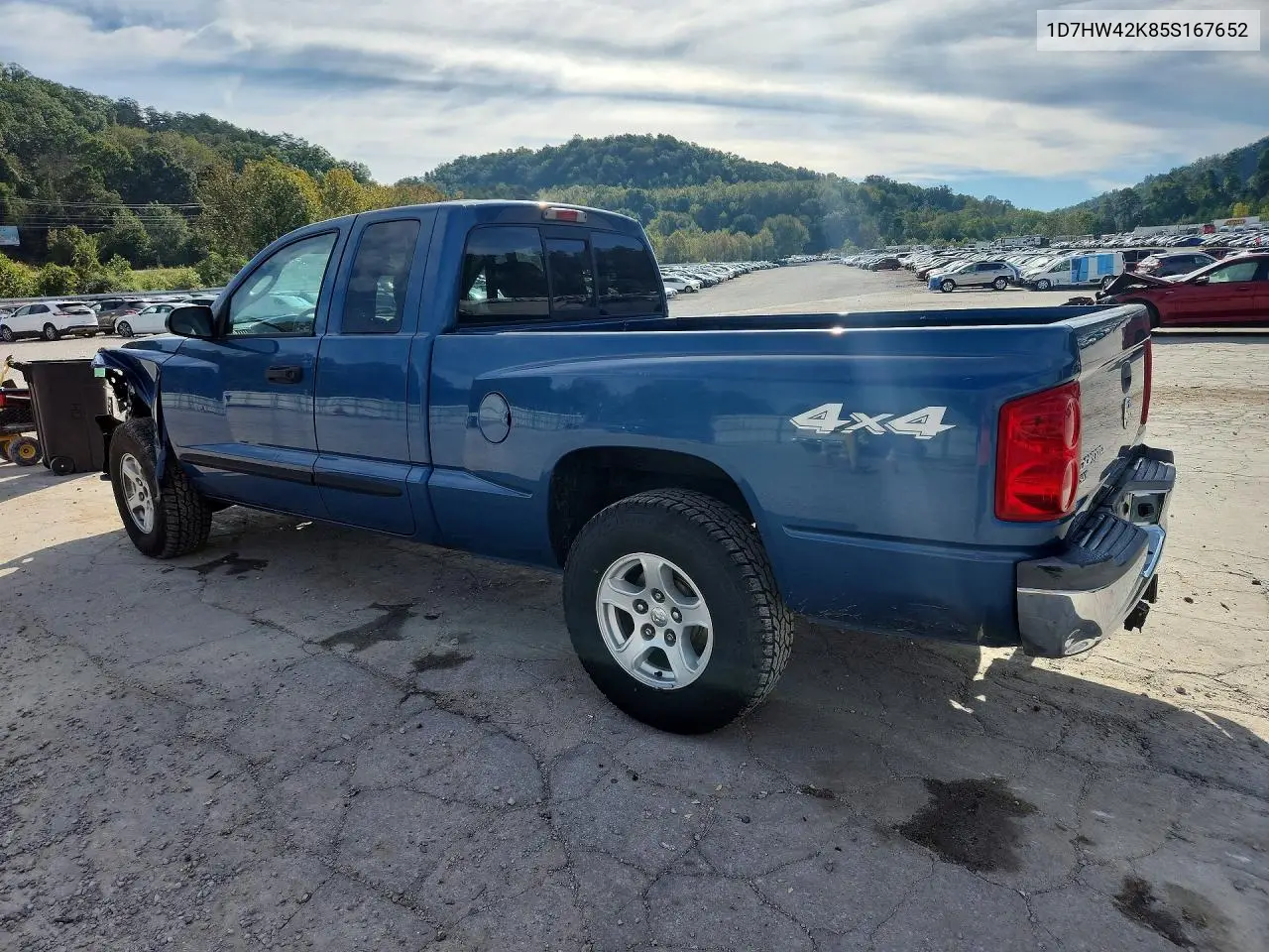 2005 DODGE DAKOTA VIN 1D7HW42K85S167652 — фото 2