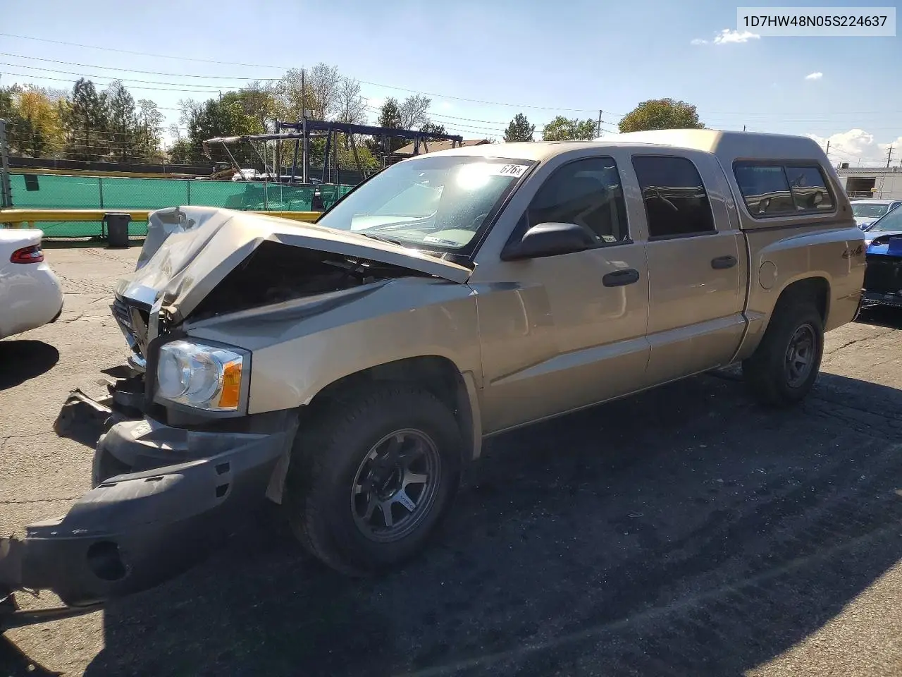 DODGE DAKOTA 2005, VIN 1D7HW48N05S224637