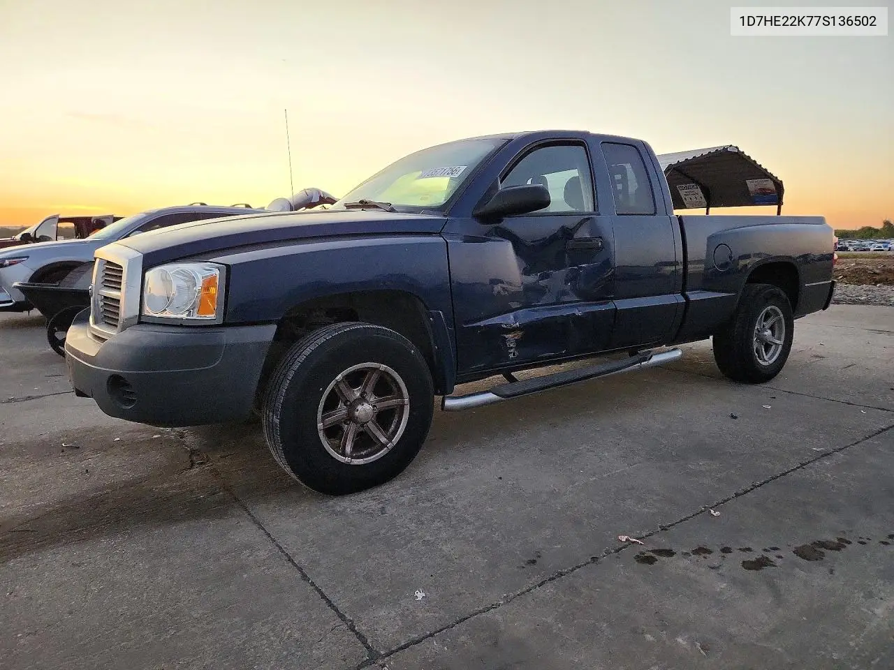 DODGE DAKOTA 2007, VIN 1D7HE22K77S136502