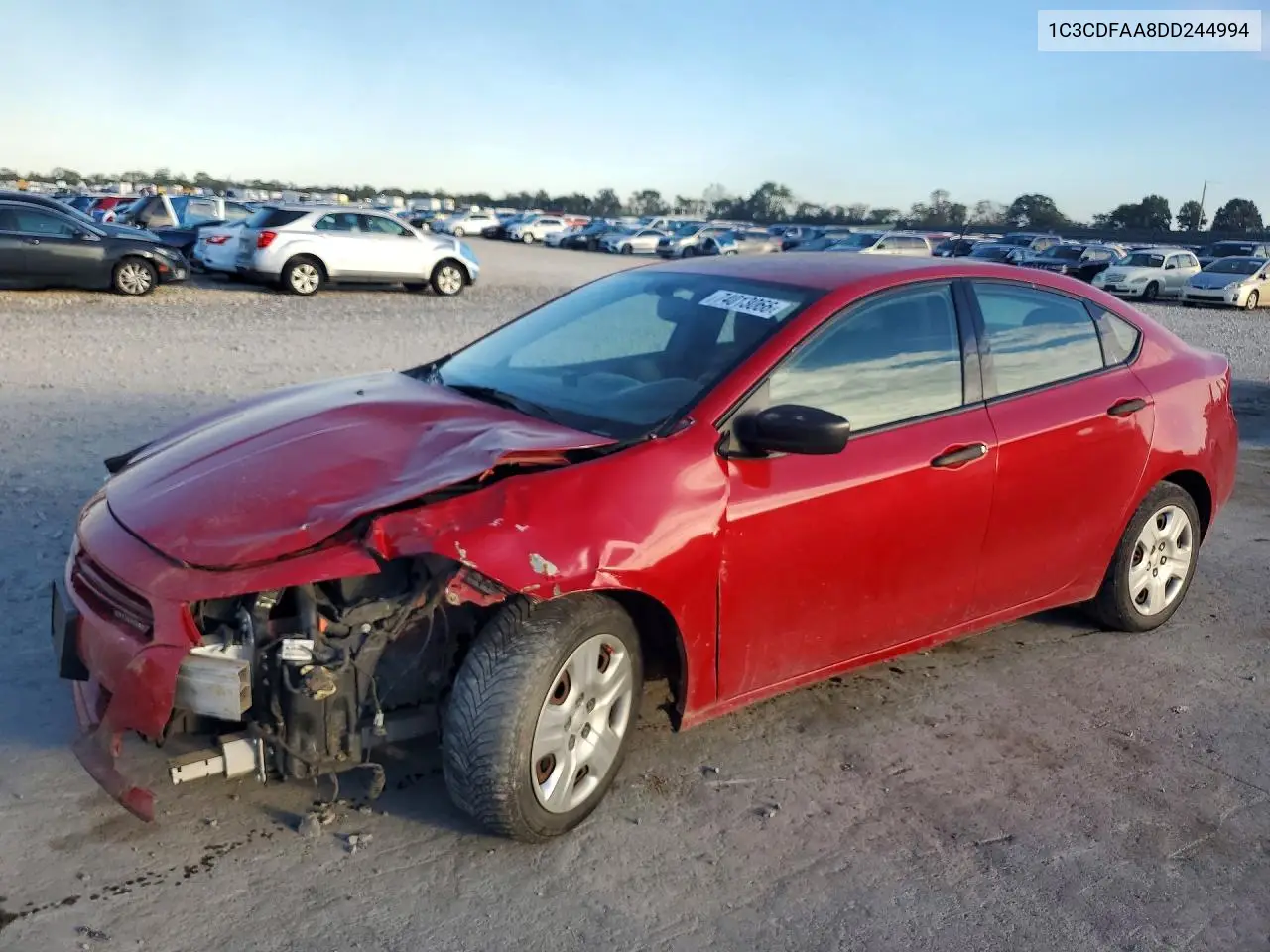 DODGE DART 2013, VIN 1C3CDFAA8DD244994