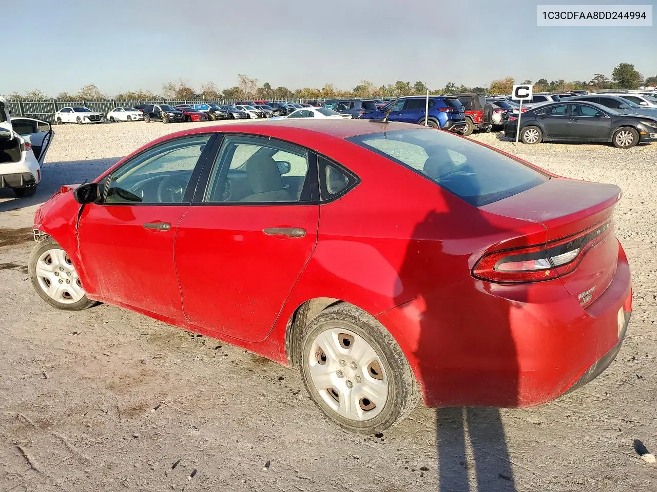 2013 DODGE DART VIN 1C3CDFAA8DD244994 — фото 2