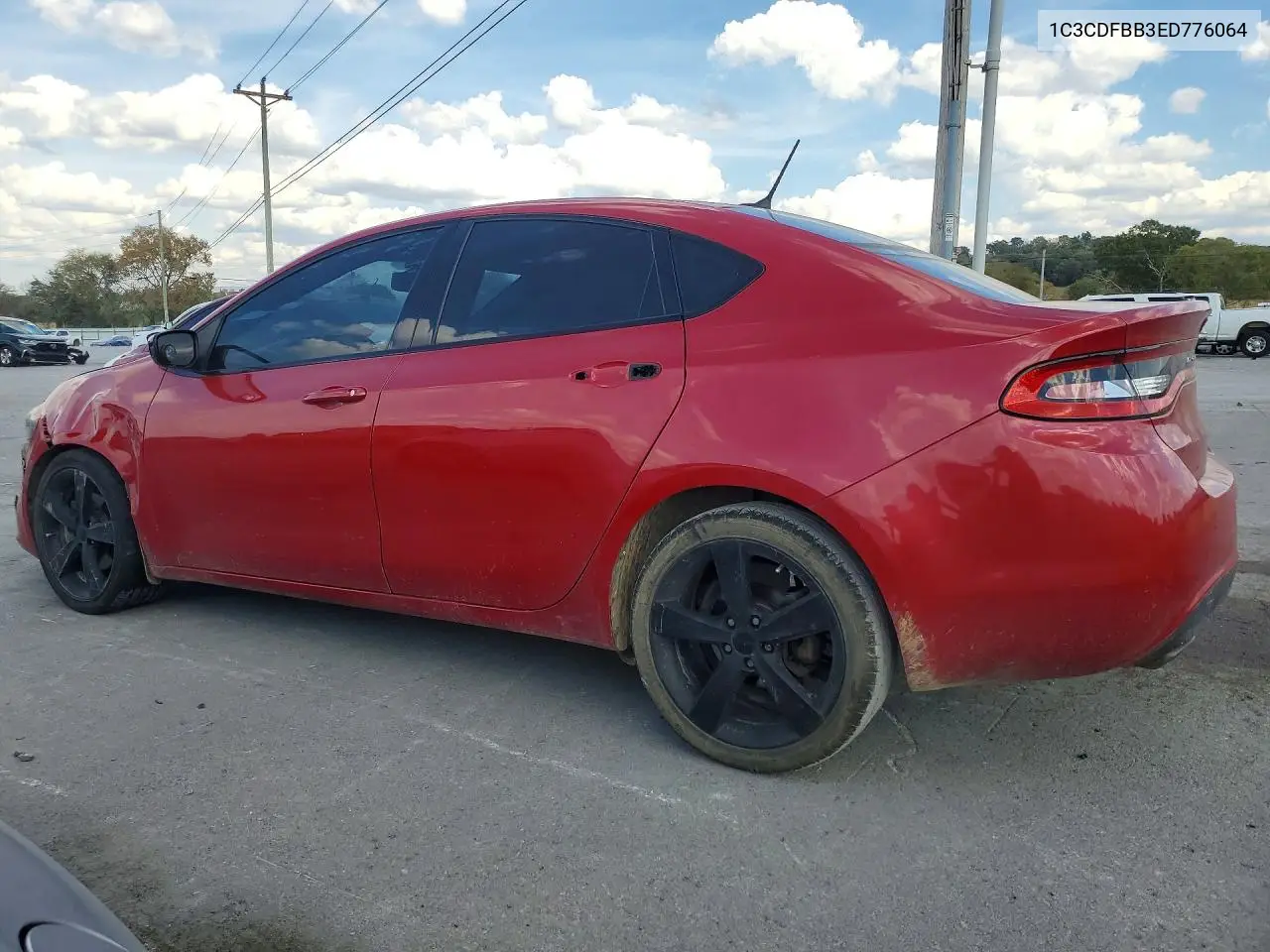 2014 DODGE DART VIN 1C3CDFBB3ED776064 — фото 2