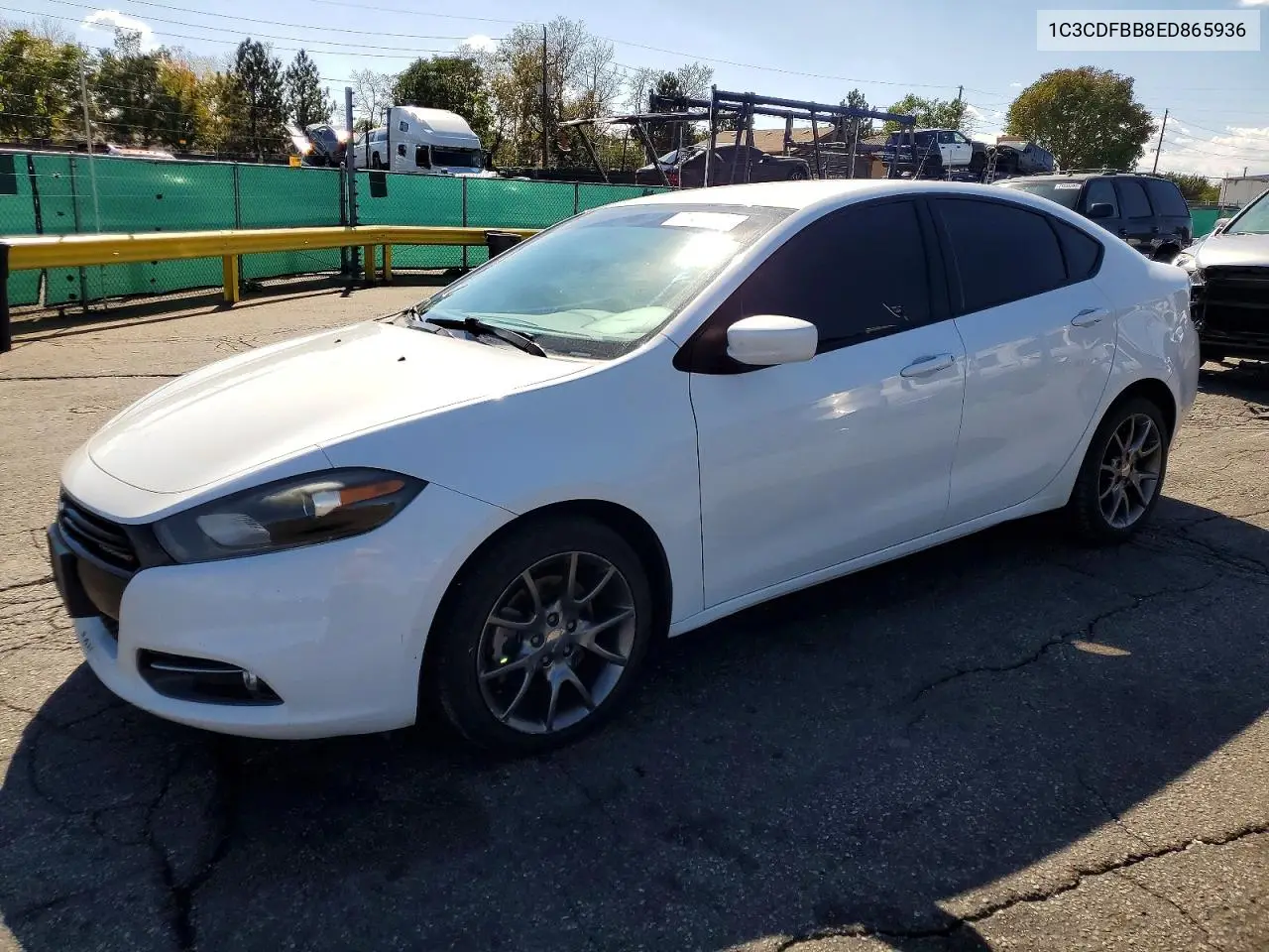 DODGE DART 2014, VIN 1C3CDFBB8ED865936