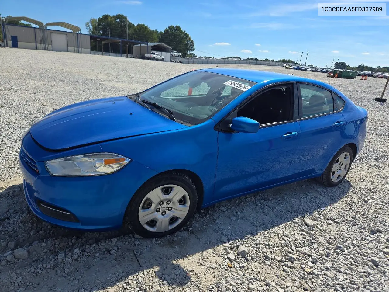 DODGE DART 2015, VIN 1C3CDFAA5FD337989