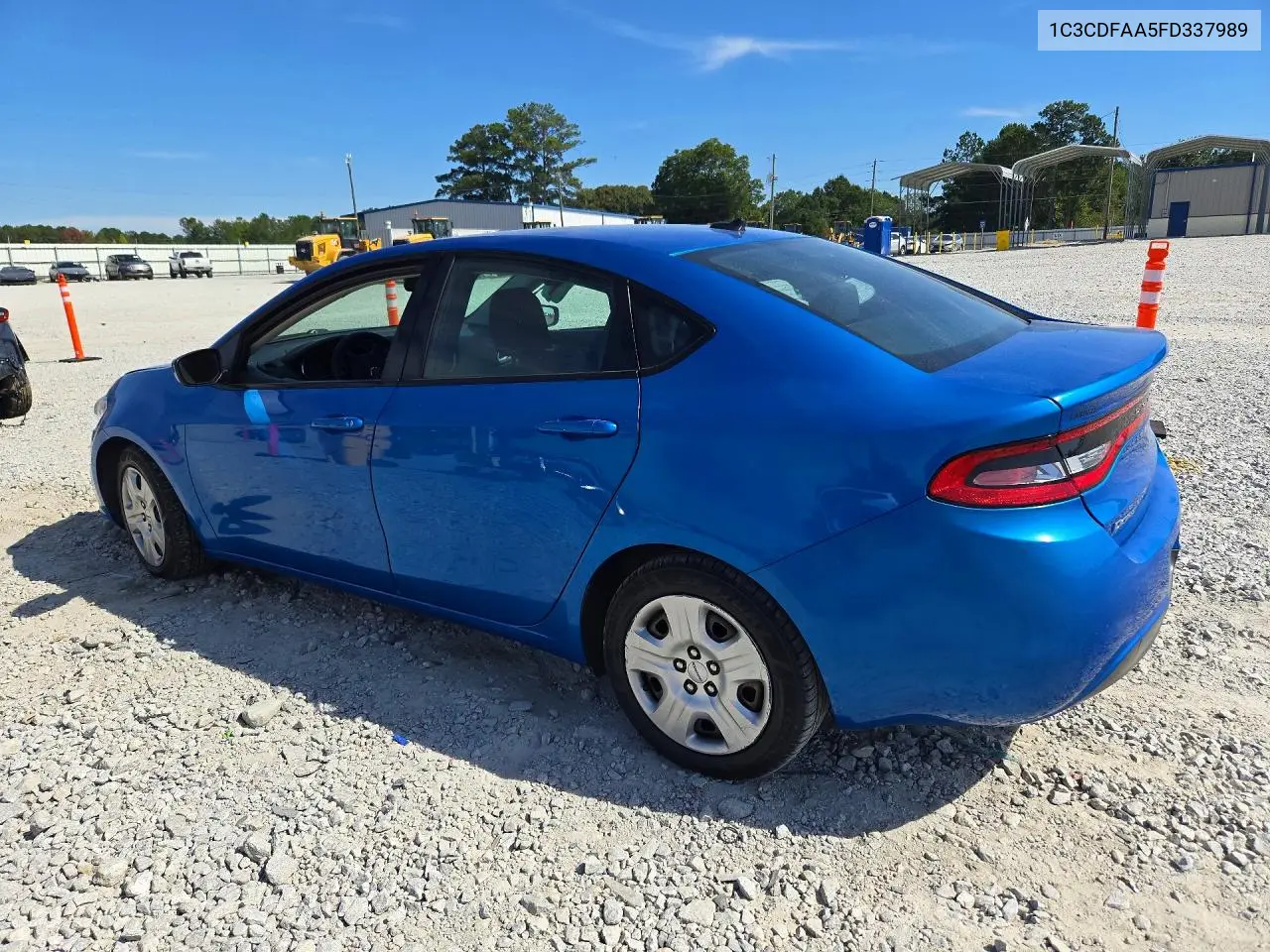 2015 DODGE DART VIN 1C3CDFAA5FD337989 — фото 2