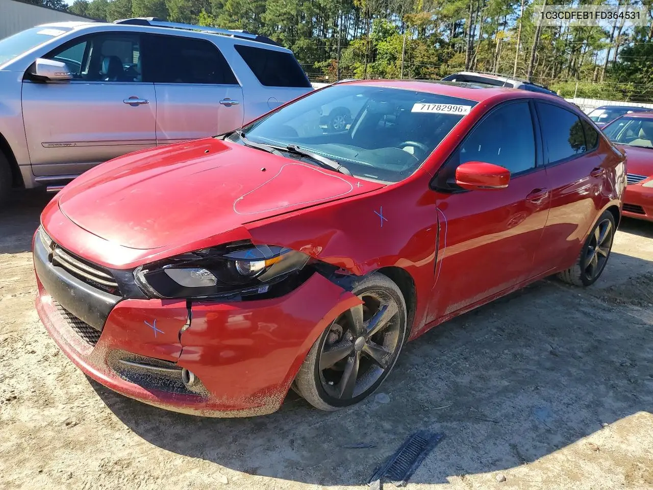 DODGE DART 2015, VIN 1C3CDFEB1FD364531