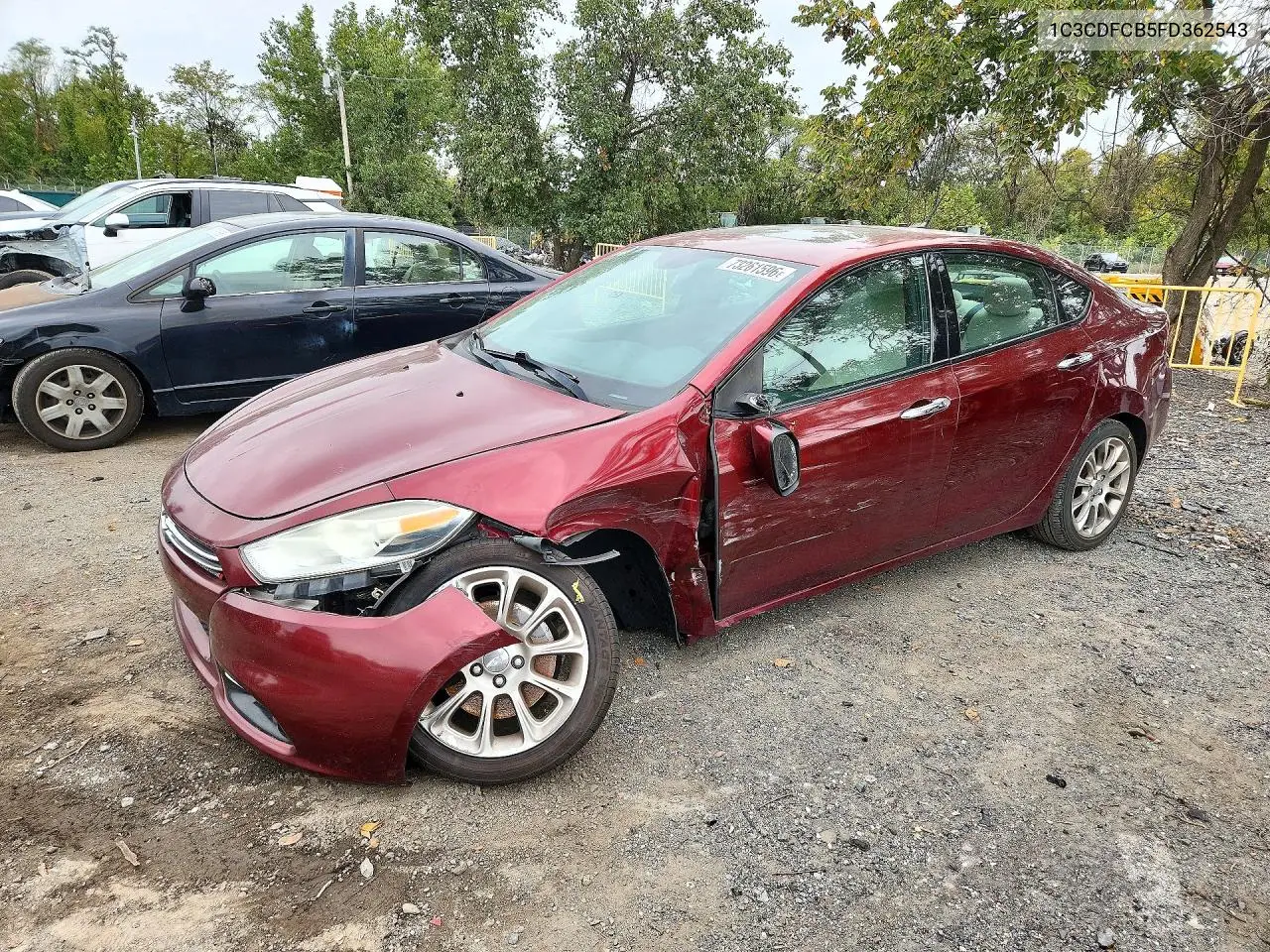 DODGE DART 2015, VIN 1C3CDFCB5FD362543