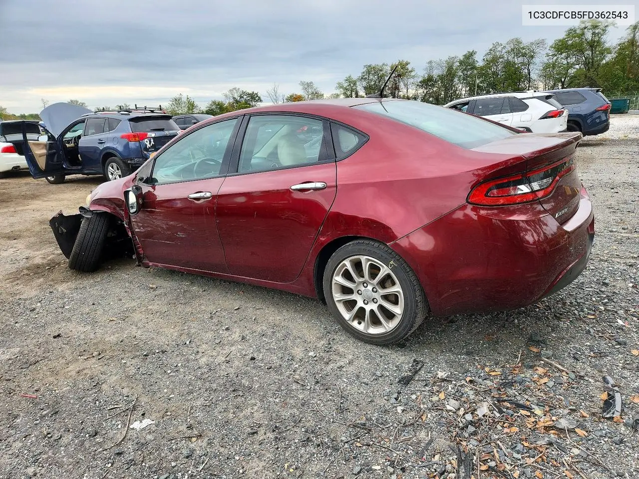 2015 DODGE DART VIN 1C3CDFCB5FD362543 — фото 2