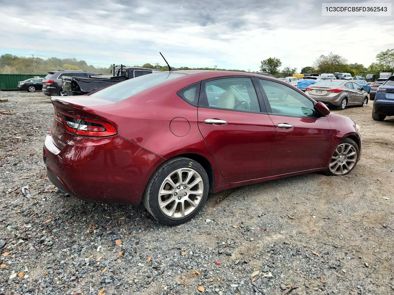 2015 DODGE DART VIN 1C3CDFCB5FD362543 — фото 3