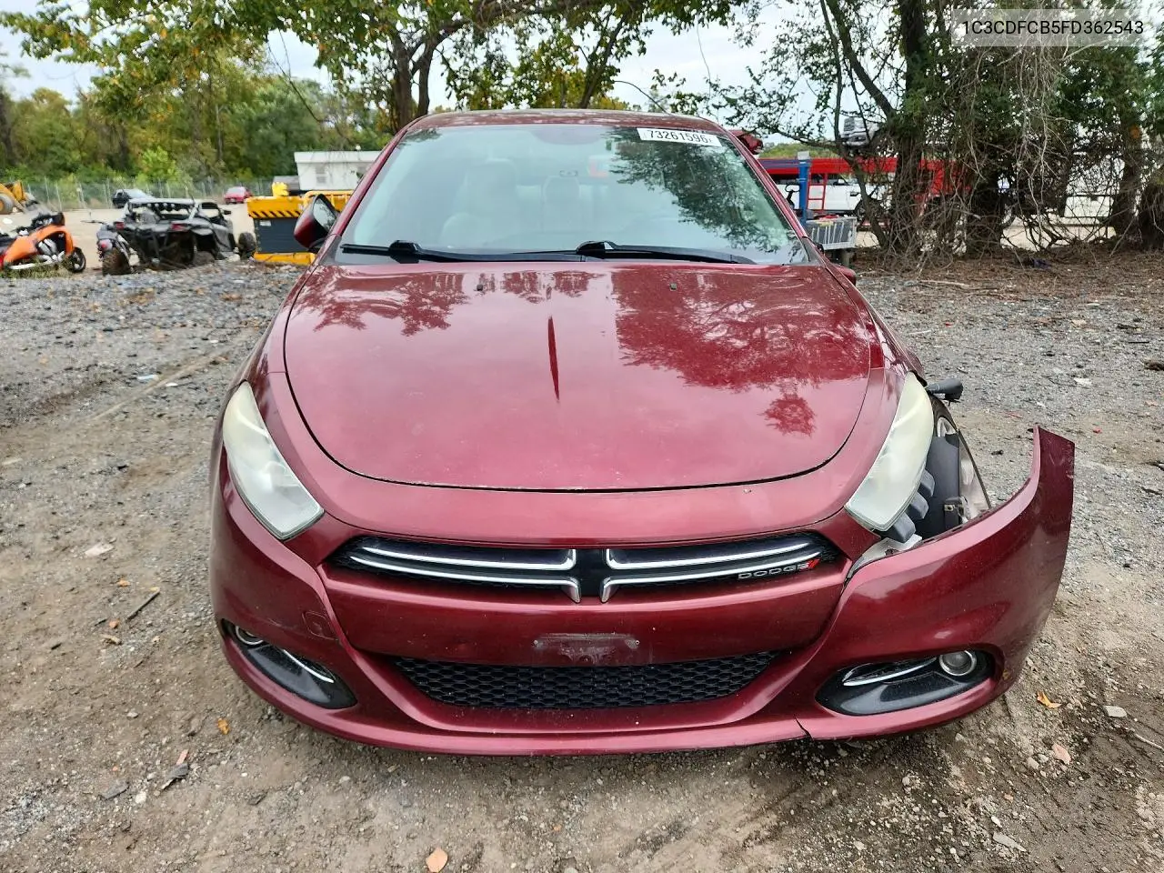 2015 DODGE DART VIN 1C3CDFCB5FD362543 — фото 5