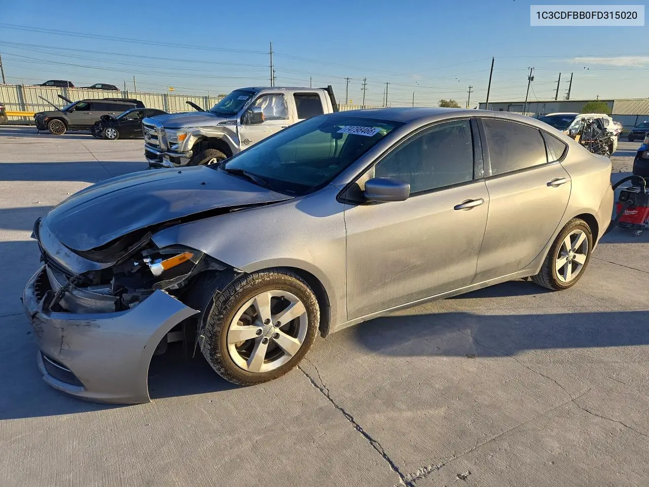DODGE DART 2015, VIN 1C3CDFBB0FD315020