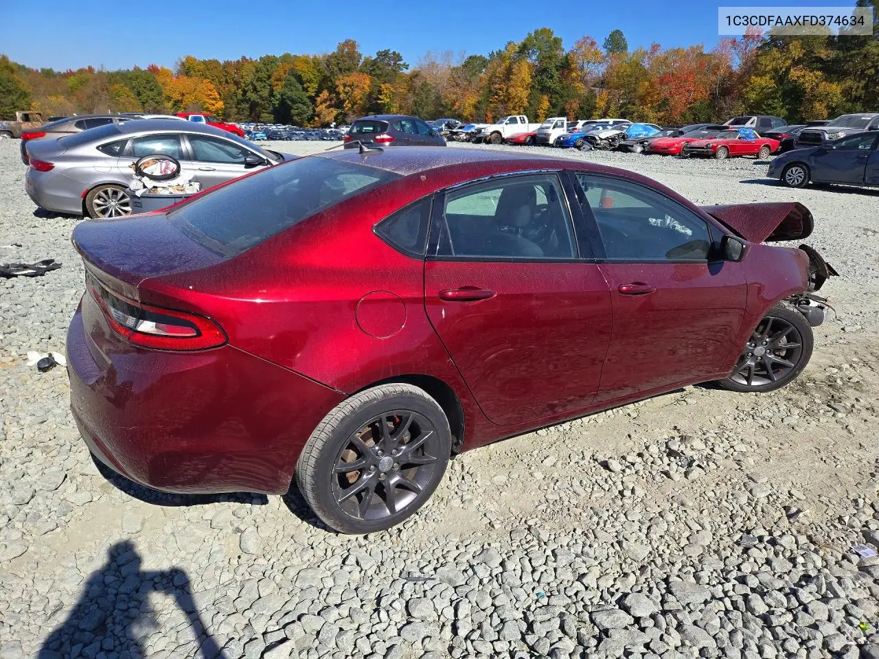 2015 DODGE DART VIN 1C3CDFAAXFD374634 — фото 3