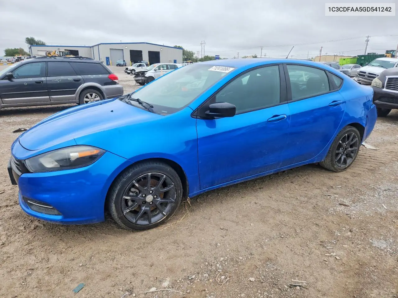 DODGE DART 2016, VIN 1C3CDFAA5GD541242