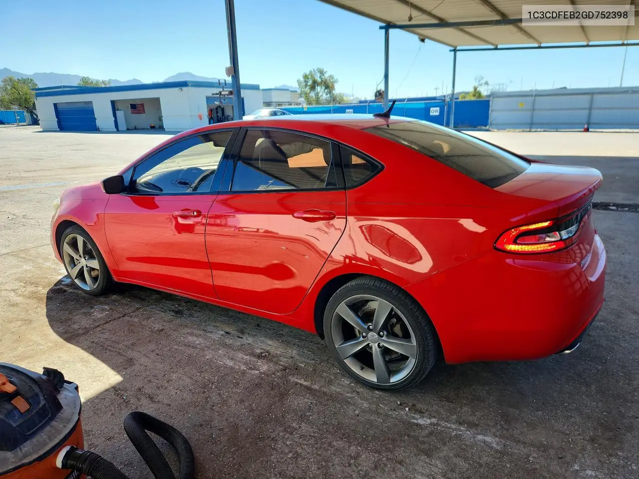 2016 DODGE DART VIN 1C3CDFEB2GD752398 — фото 2