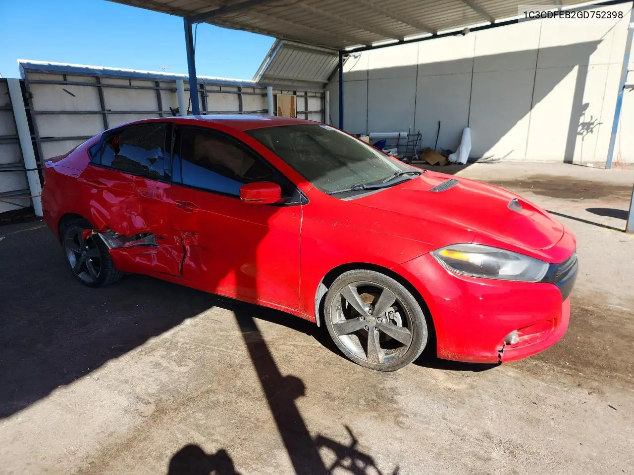 2016 DODGE DART VIN 1C3CDFEB2GD752398 — фото 4