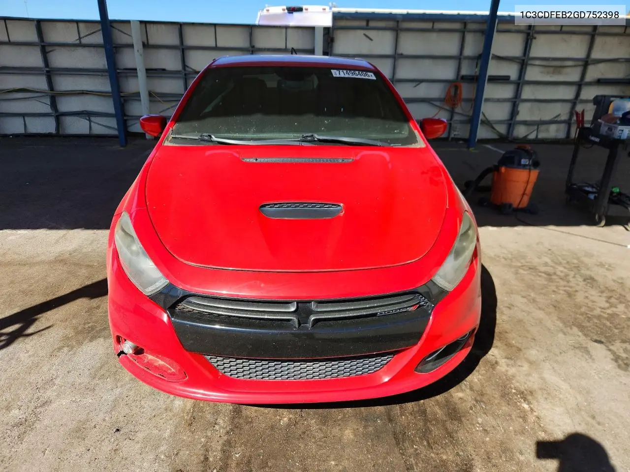 2016 DODGE DART VIN 1C3CDFEB2GD752398 — фото 5