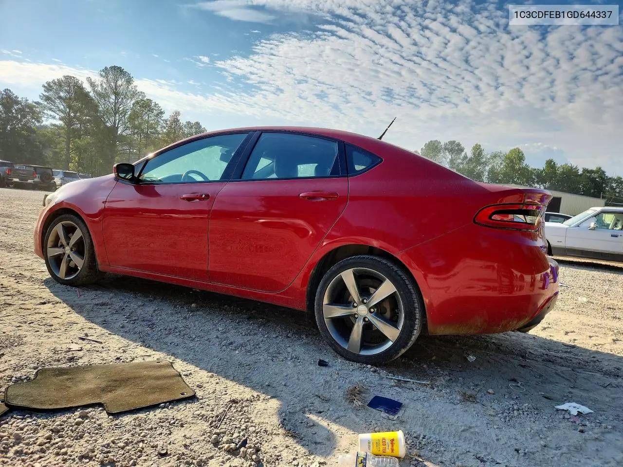 2016 DODGE DART VIN 1C3CDFEB1GD644337 — фото 2