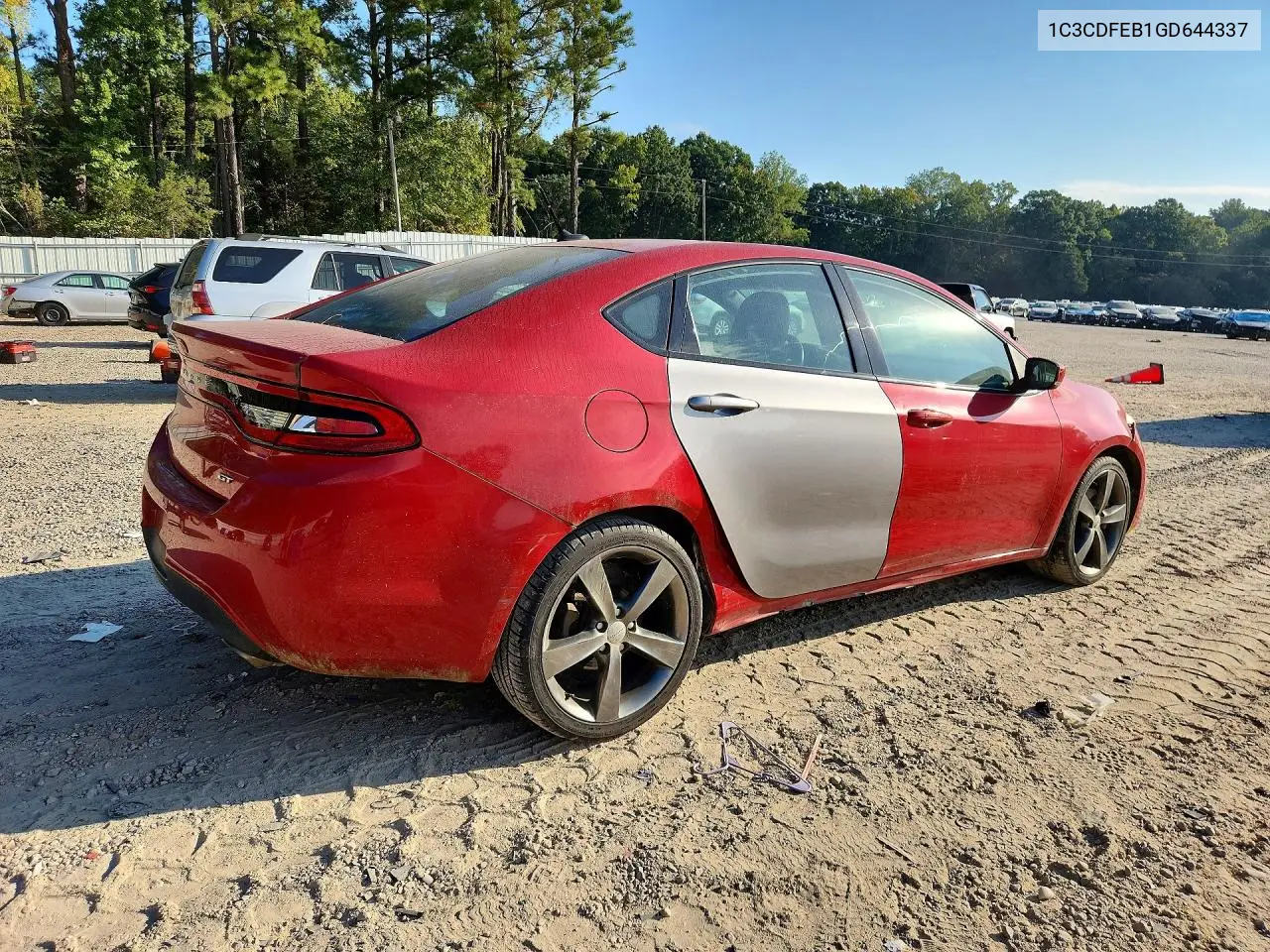 2016 DODGE DART VIN 1C3CDFEB1GD644337 — фото 3