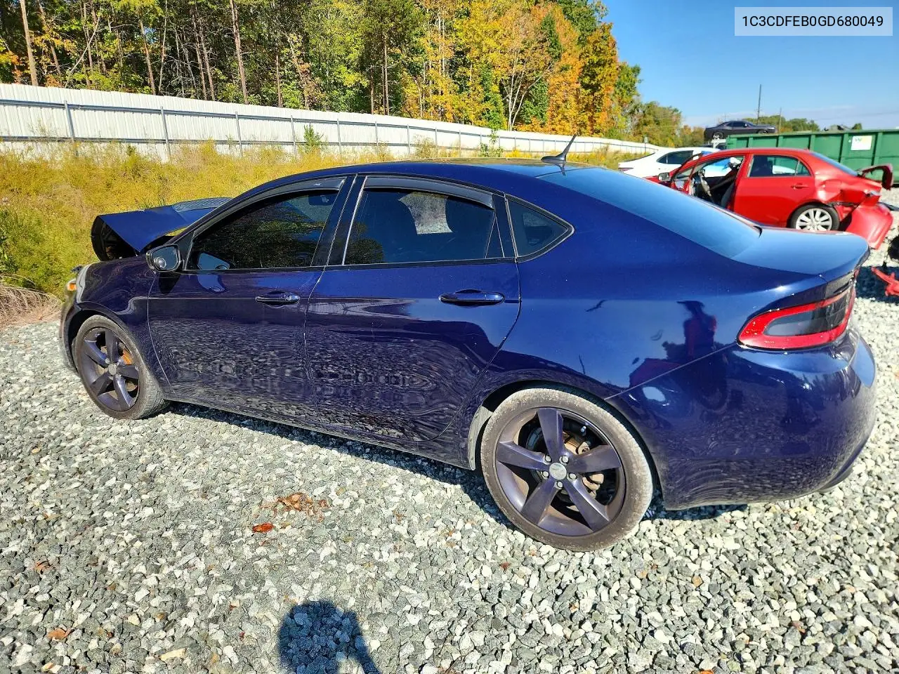 2016 DODGE DART VIN 1C3CDFEB0GD680049 — фото 2