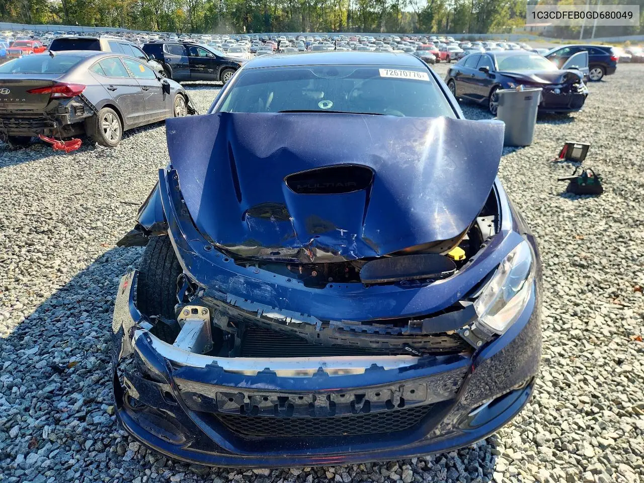 2016 DODGE DART VIN 1C3CDFEB0GD680049 — фото 5