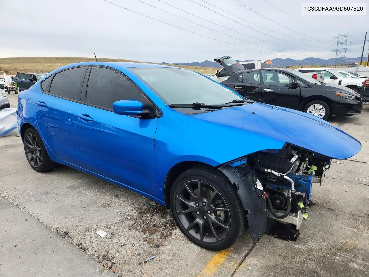 DODGE DART 2016, VIN 1C3CDFAA9GD607520