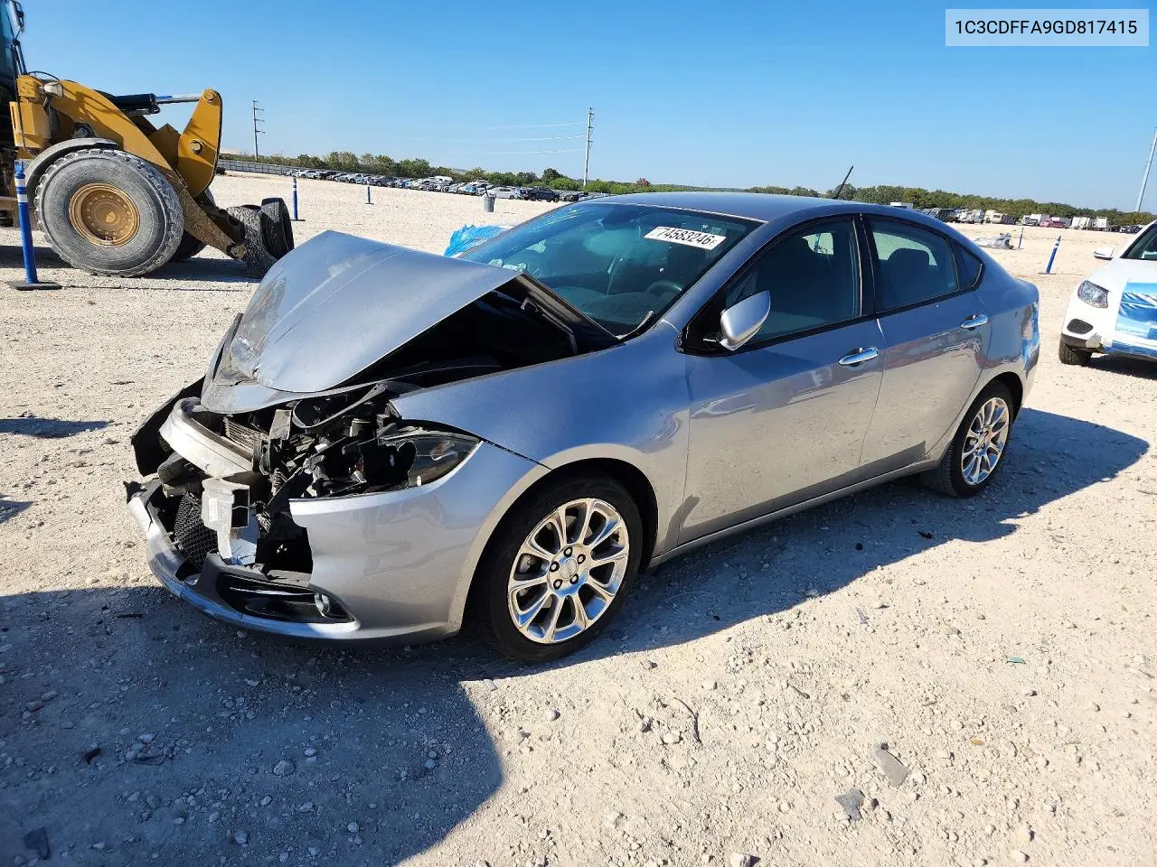 DODGE DART 2016, VIN 1C3CDFFA9GD817415