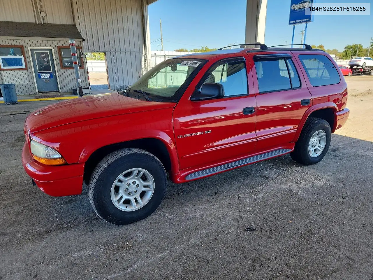 DODGE DURANGO 2001, VIN 1B4HS28Z51F616266