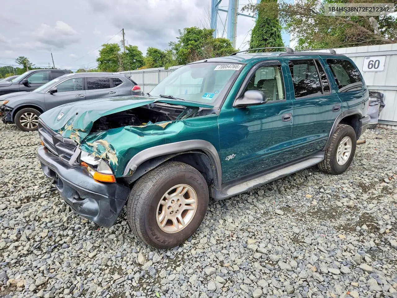 DODGE DURANGO 2002, VIN 1B4HS38N72F212342