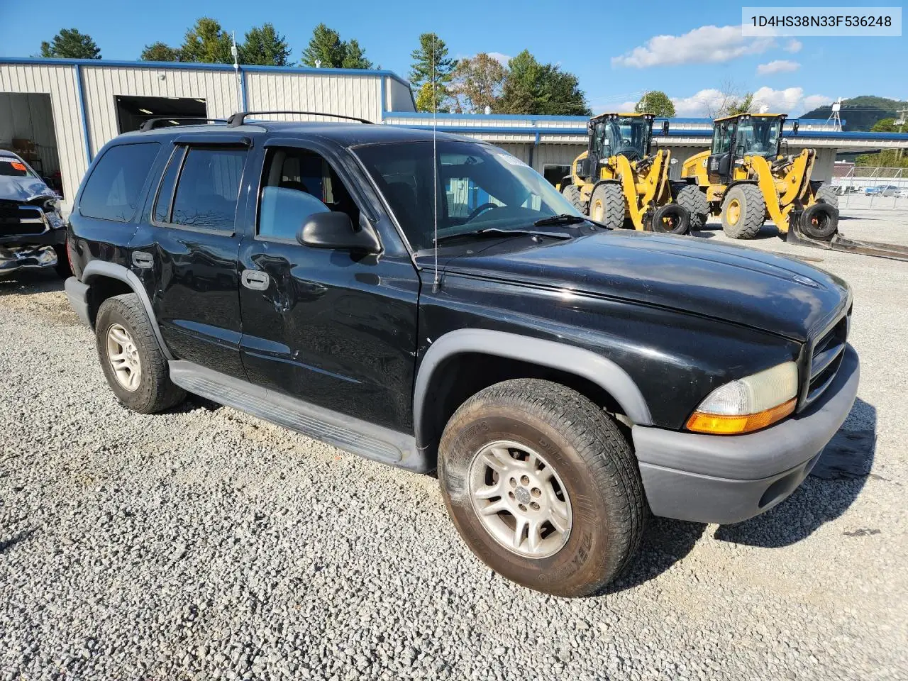 2003 DODGE DURANGO VIN 1D4HS38N33F536248 — фото 4