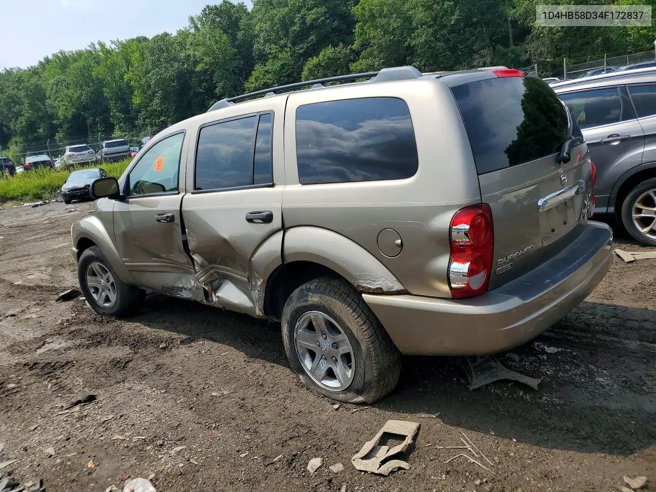 2004 DODGE DURANGO VIN 1D4HB58D34F172837 — фото 2