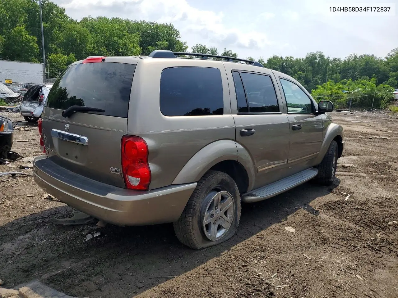 2004 DODGE DURANGO VIN 1D4HB58D34F172837 — фото 3