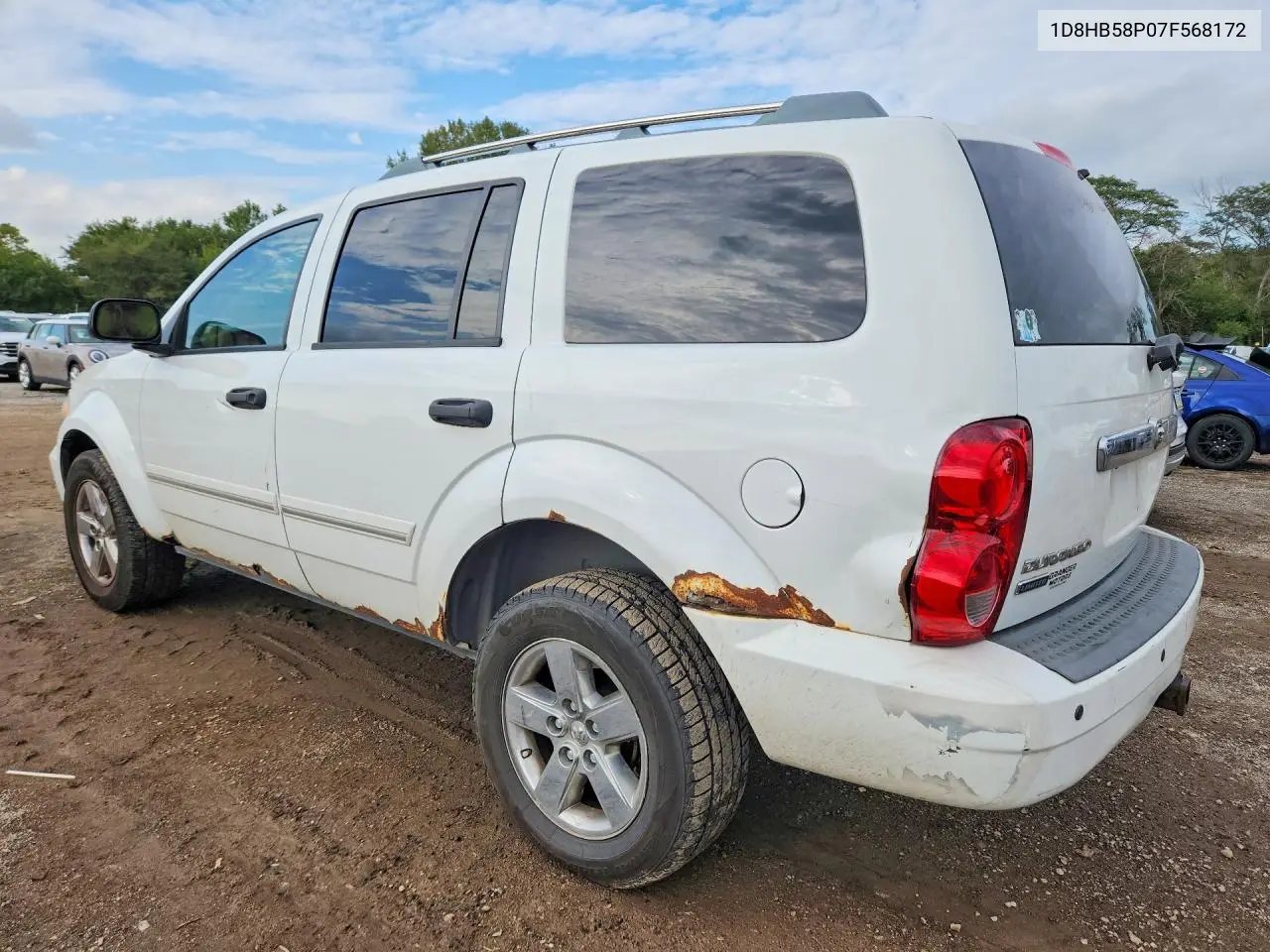 2007 DODGE DURANGO VIN 1D8HB58P07F568172 — фото 2