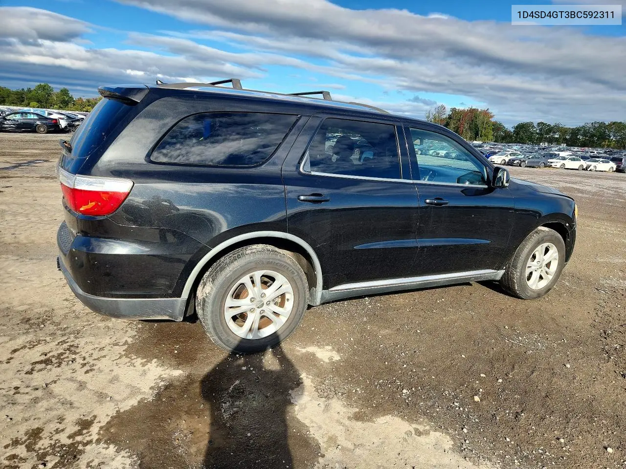 2011 DODGE DURANGO VIN 1D4SD4GT3BC592311 — фото 3