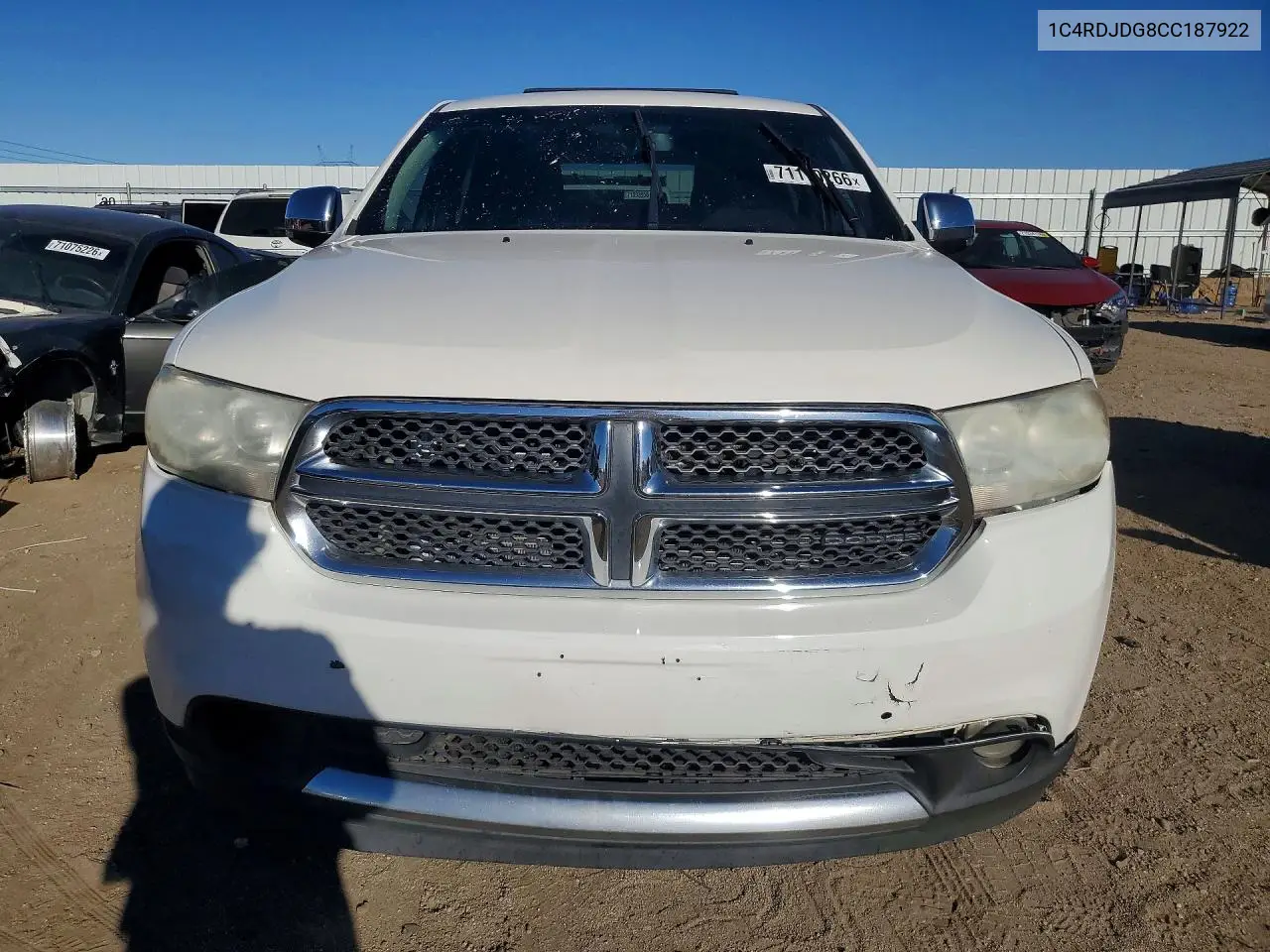 2012 DODGE DURANGO VIN 1C4RDJDG8CC187922 — фото 5