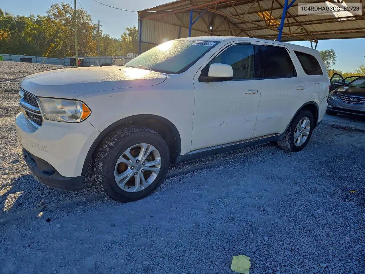 DODGE DURANGO 2012, VIN 1C4RDHAG3CC182723