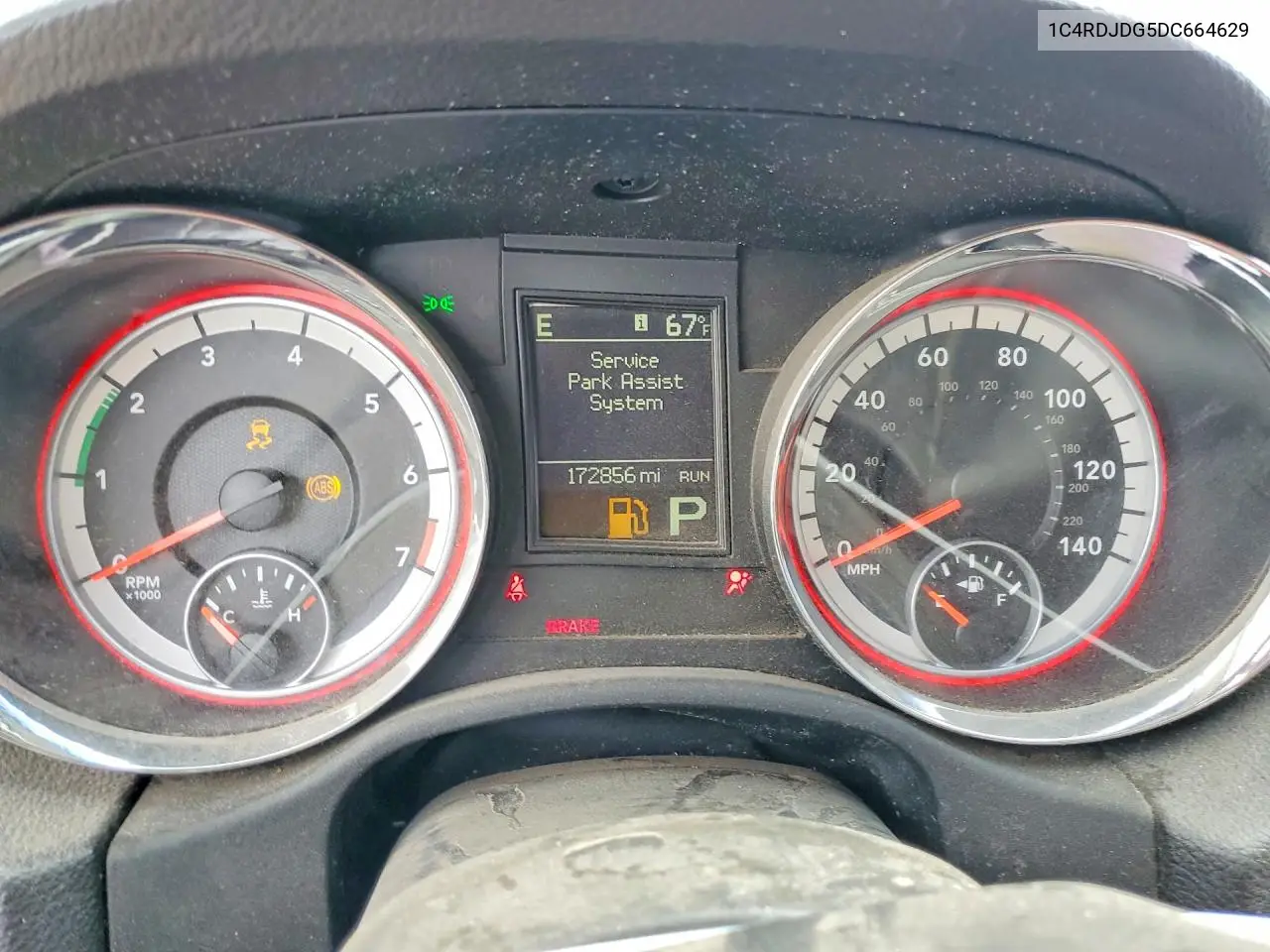 2013 DODGE DURANGO VIN 1C4RDJDG5DC664629 — фото 4