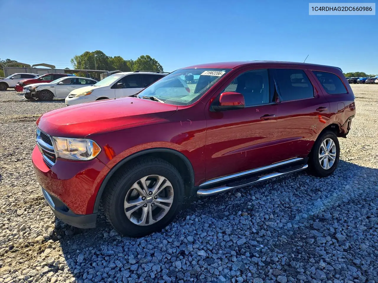 DODGE DURANGO 2013, VIN 1C4RDHAG2DC660986