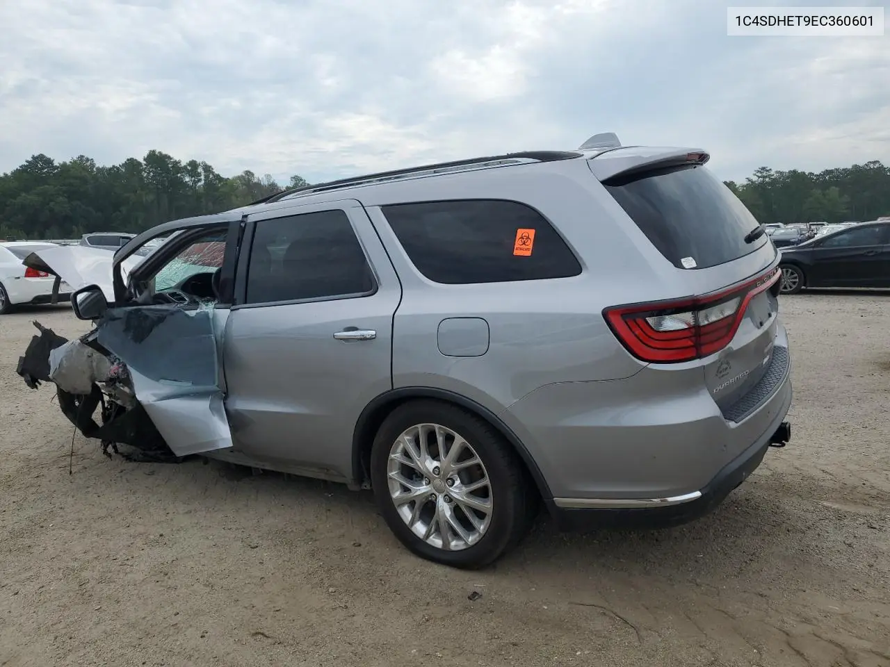 2014 DODGE DURANGO VIN 1C4SDHET9EC360601 — фото 2
