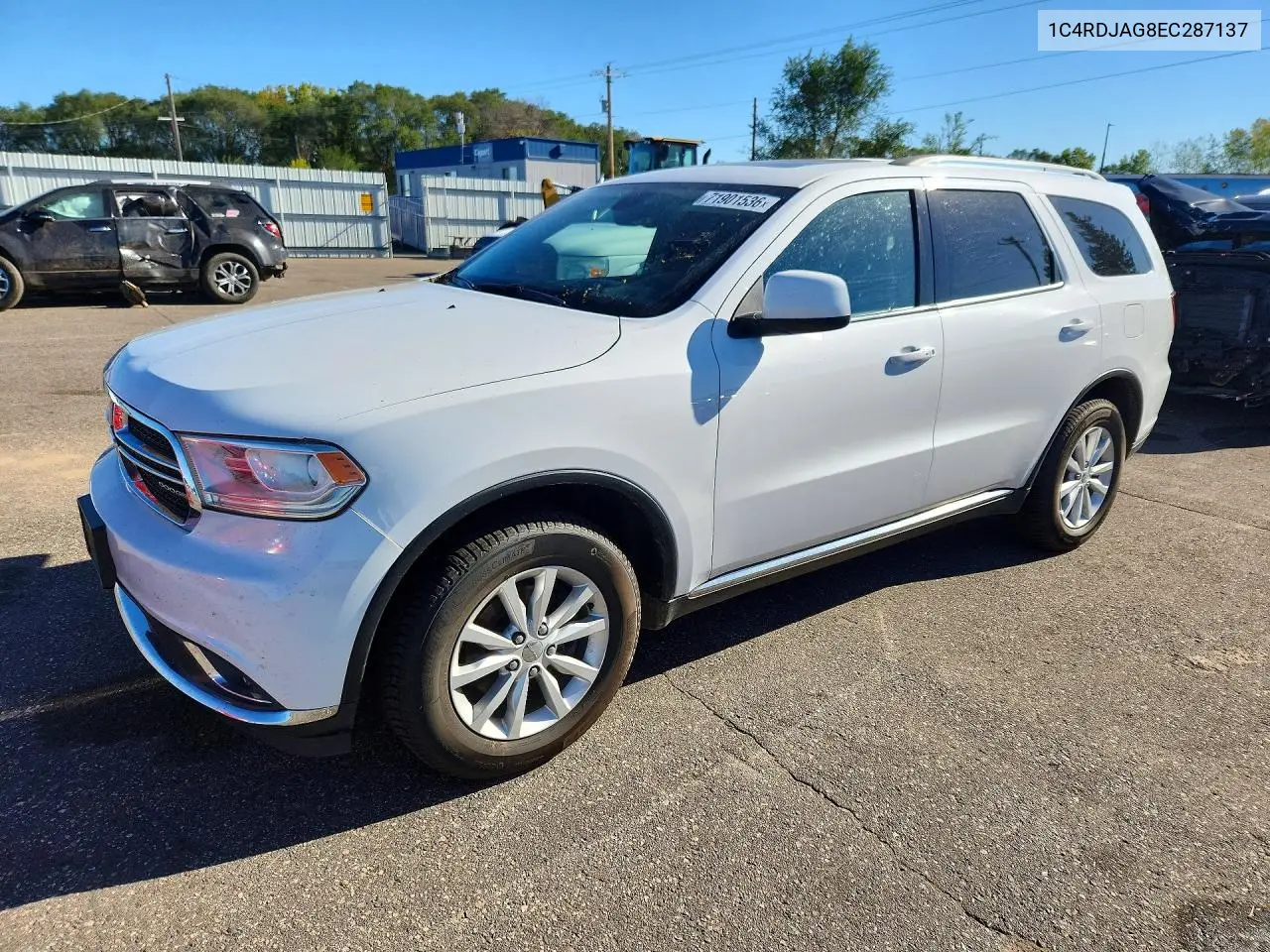 DODGE DURANGO 2014, VIN 1C4RDJAG8EC287137