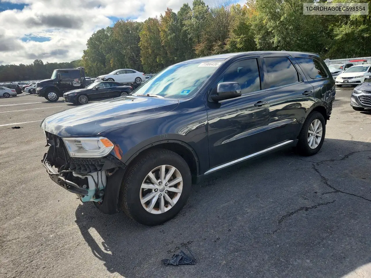 DODGE DURANGO 2014, VIN 1C4RDHAG0EC598554